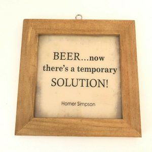 Wall Decor Homer Simpson Quote “Beer, Now there’s